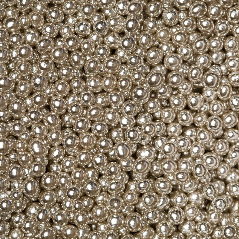 4MM Silver Dragees - Decorative Use Only