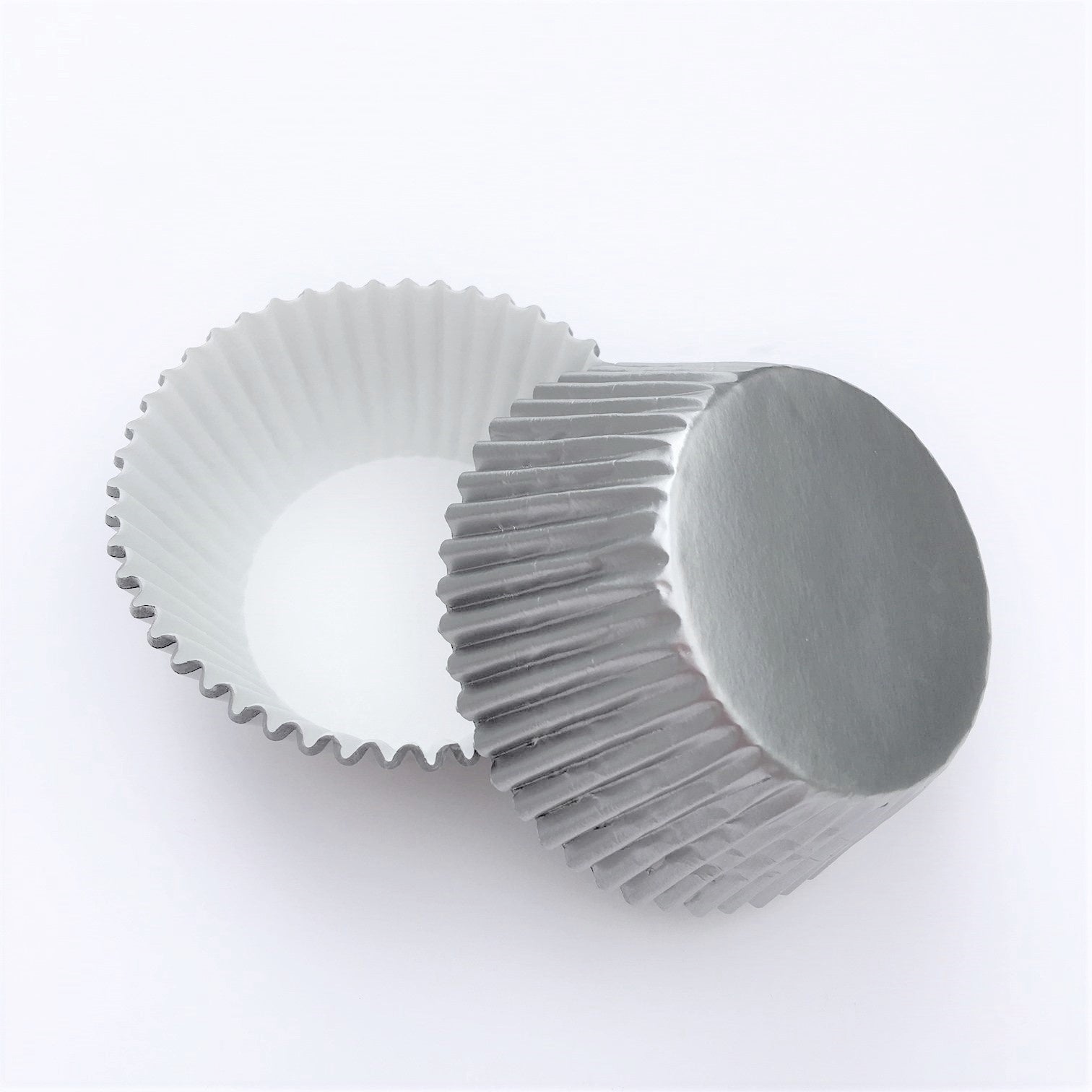 Gray Silver Foil Baking Cups 50ish Cupcake Liners – Frans Cake