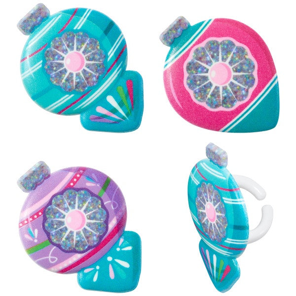Christmas Bauble Cupcake Rings - 12 Rings per Pack