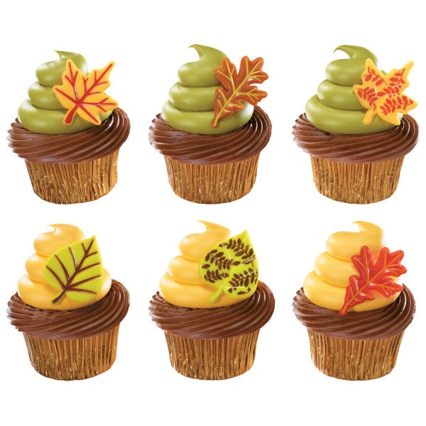 Fall Leaves Cupcake Picks, 12 Per Package