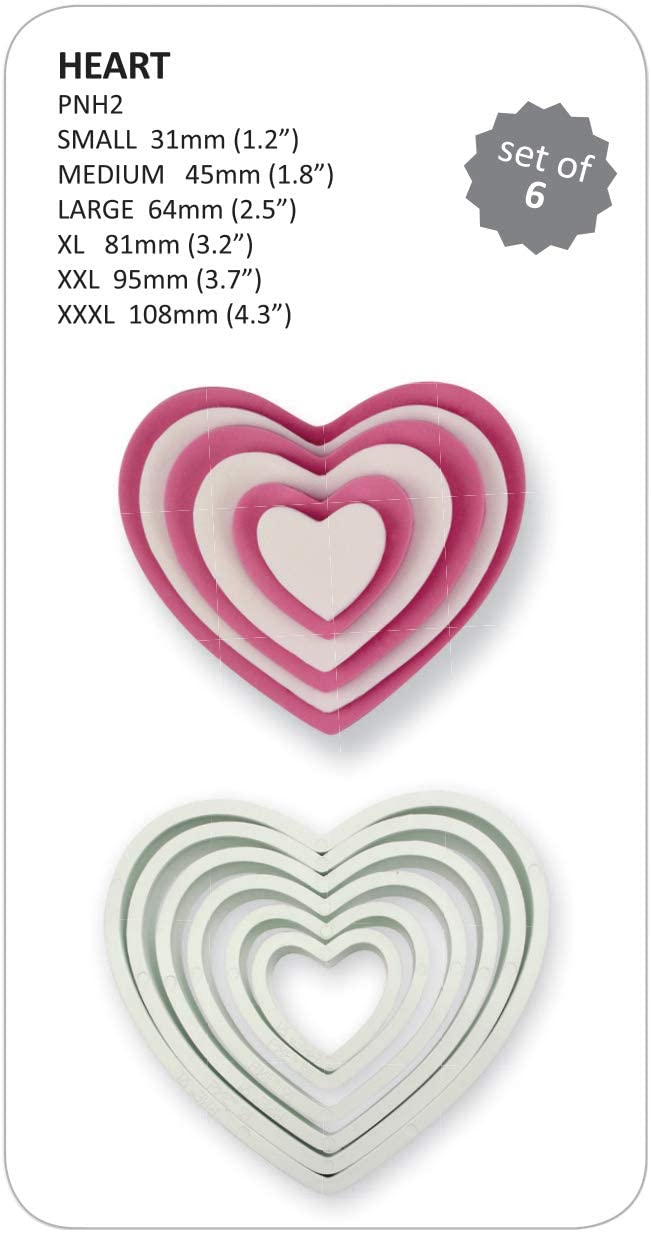 PME 6 Piece Heart Cutter Set