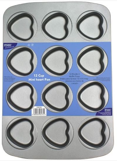 PME Non-Stick, 12 Cup, Mini Heart Pan, Carbon Steel