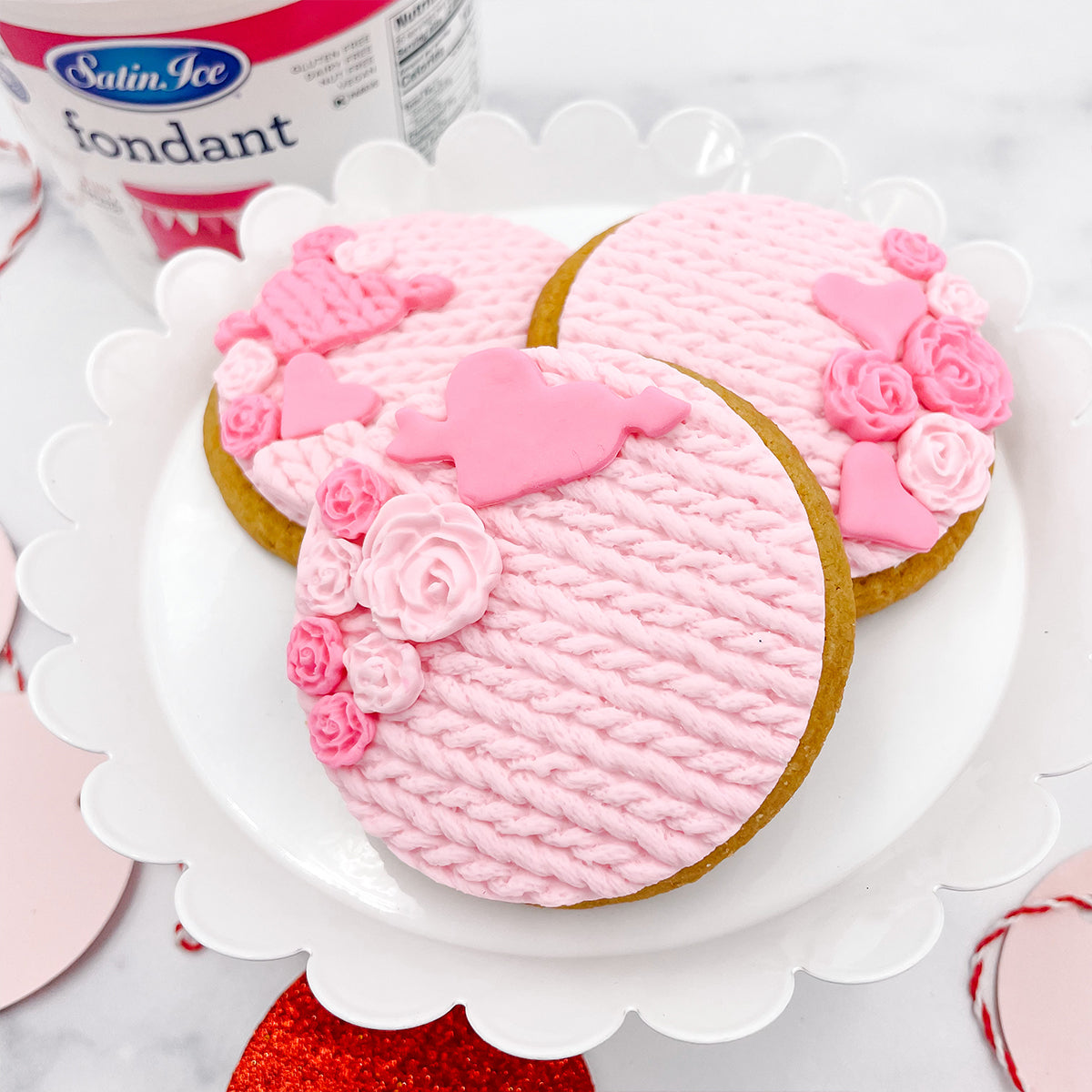 2lbs Pink, Satin Ice Fondant