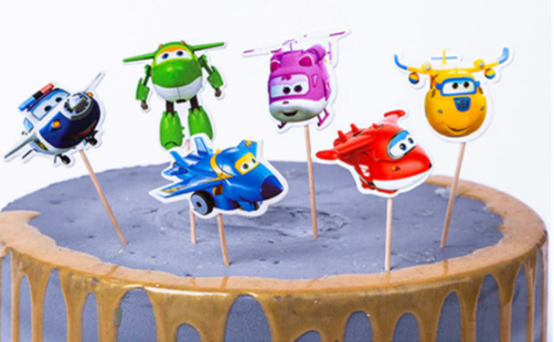 Super Wings Cupcake Picks - 12 Per Package