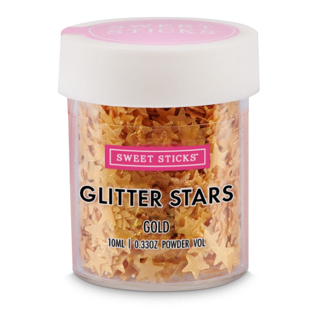 Sweet Sticks Edible Glitter Gold Stars – Frans Cake and Candy