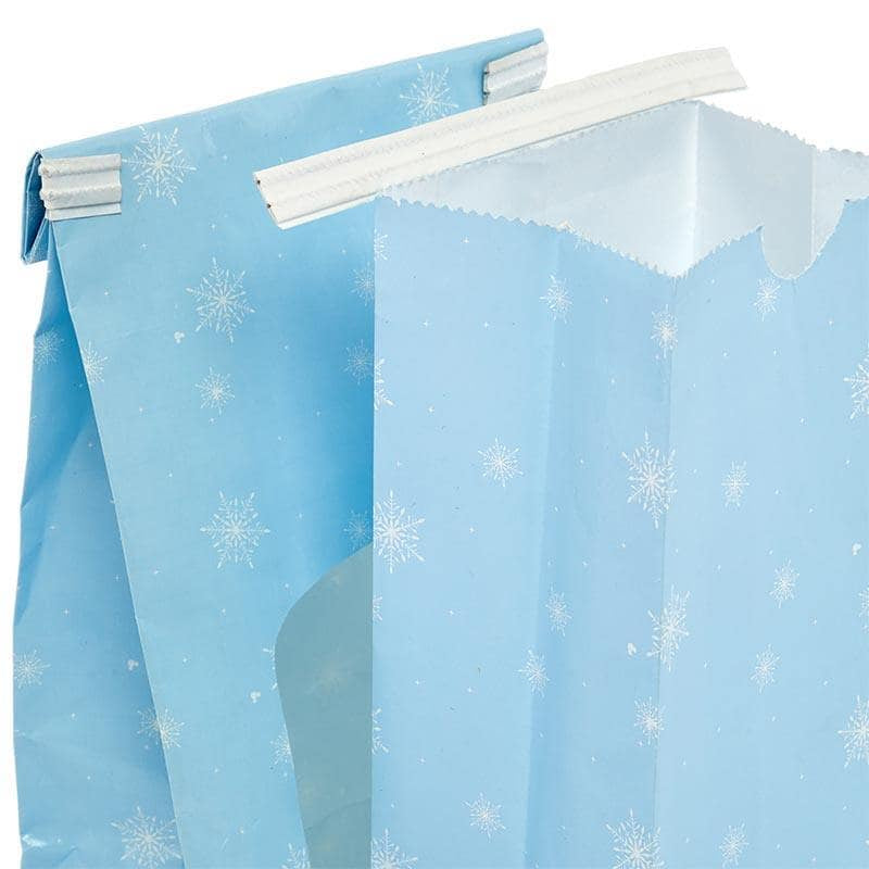 Snowflakes Lined Bag w/Window - 4.75x9.5