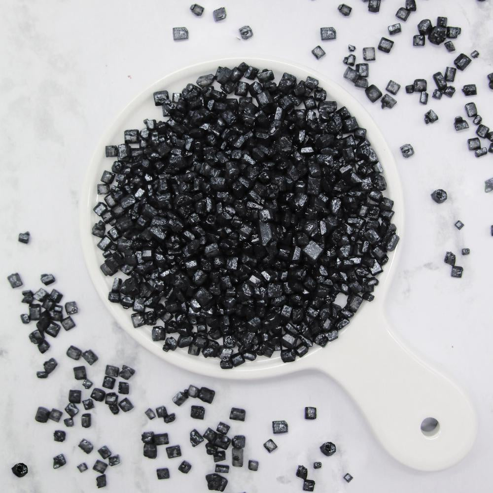 Metallic Black Sugar Rocks