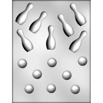 Bowling Pins And Bowling Balls Chocolate Mold
