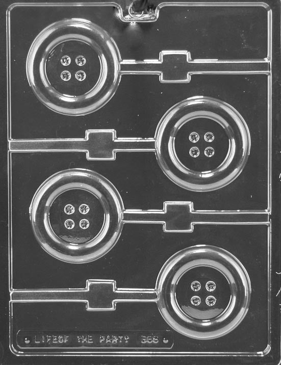 Button Lollipop Chocolate Mold