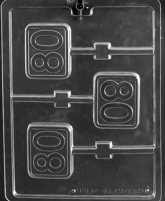 80th Anniversary/Birthday Lollipop Chocolate Mold