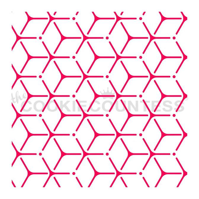 Geometric Hexagons Stencil