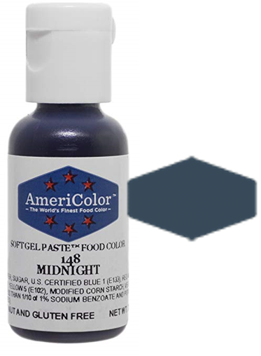 Midnight, Americolor Soft Gel Paste Food Color, .75oz