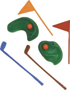 Golf Green w/ Clubs & Flag (6 Piece Set)