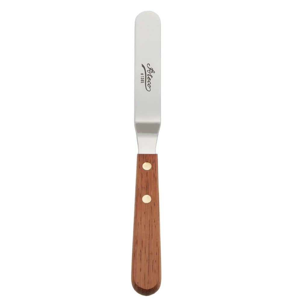 Ateco Small Sized Offset Spatula (4.5 Blade) - Wood Handle – Frans Cake  and Candy