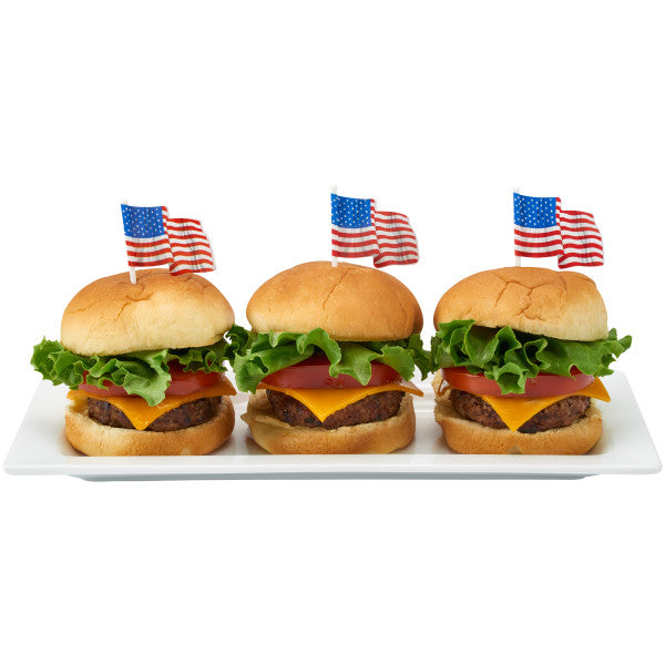 American Flag Paper Cupcake Picks - 12 Picks