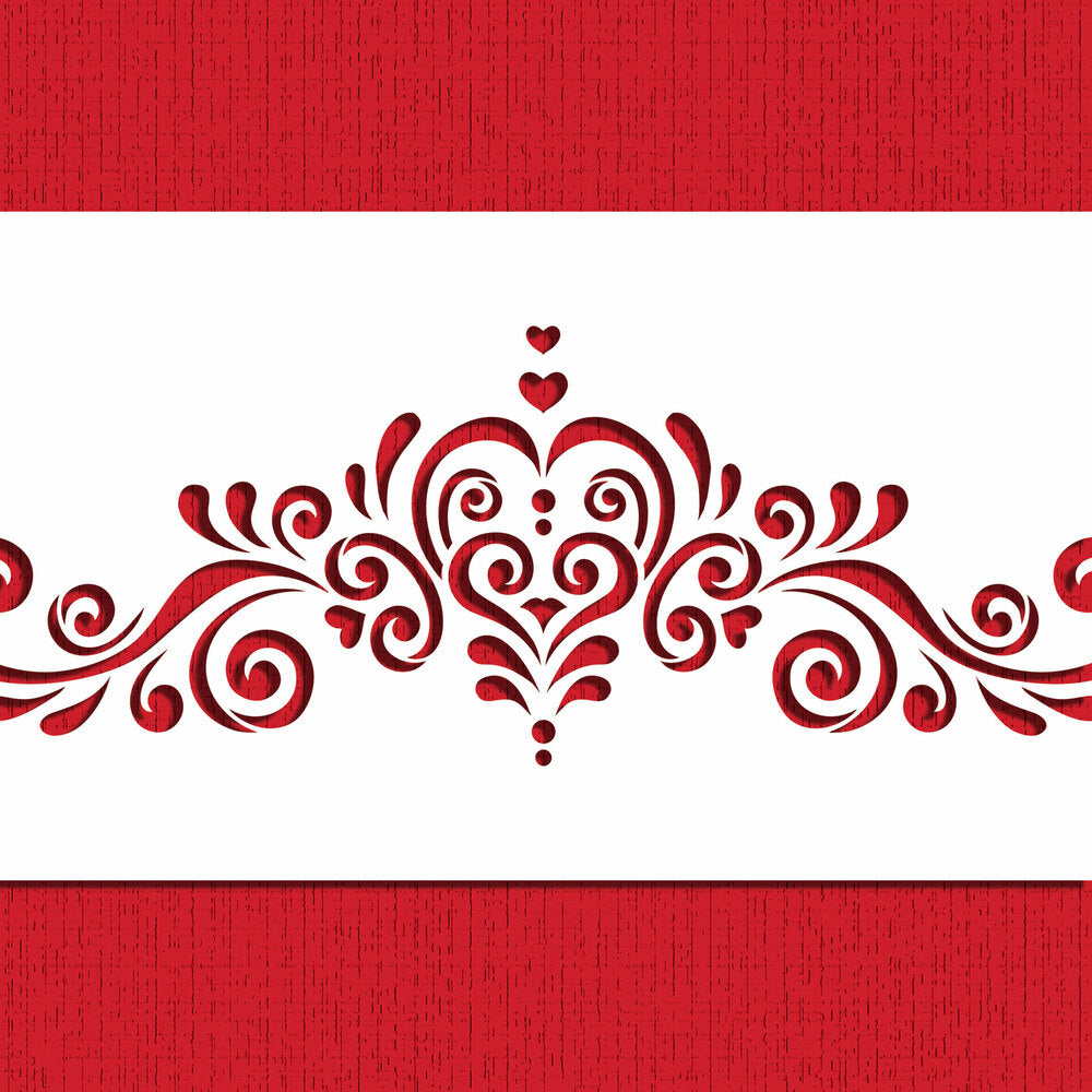 Amore Cake Side Stencil