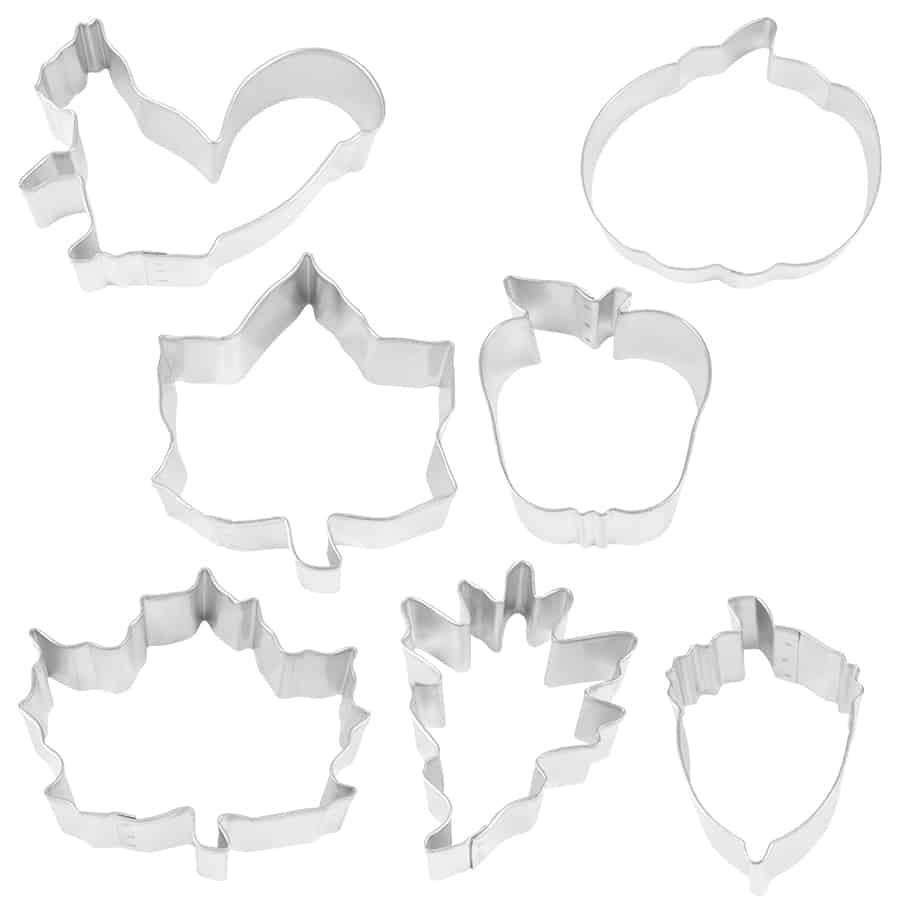 7 Piece Autumn Leaf Cookie Cutter Set