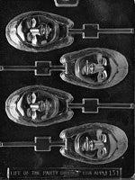 Girl's Face Lollipop Chocolate Mold