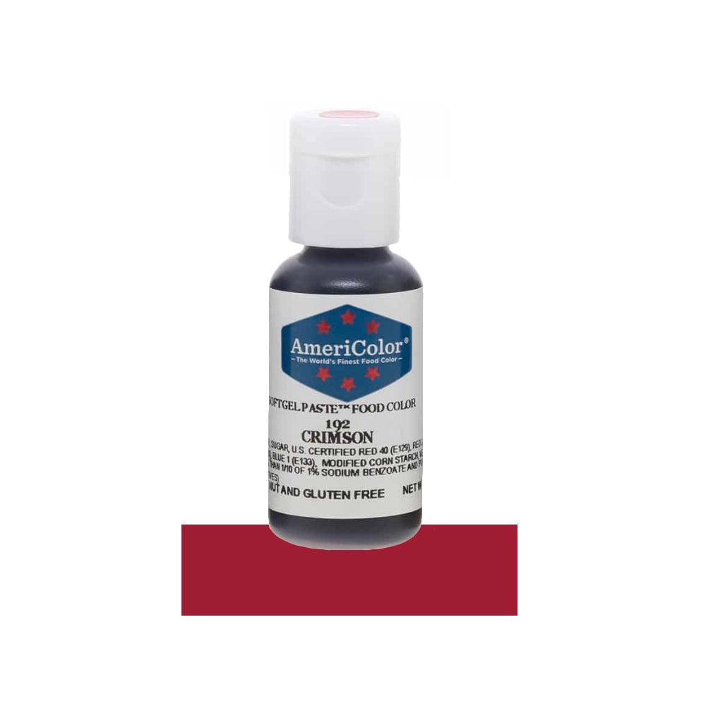 Crimson, Americolor Soft Gel Paste Food Color, .75oz