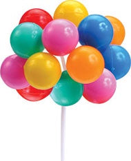 Balloon Cluster Pick - Primary Colors Small
