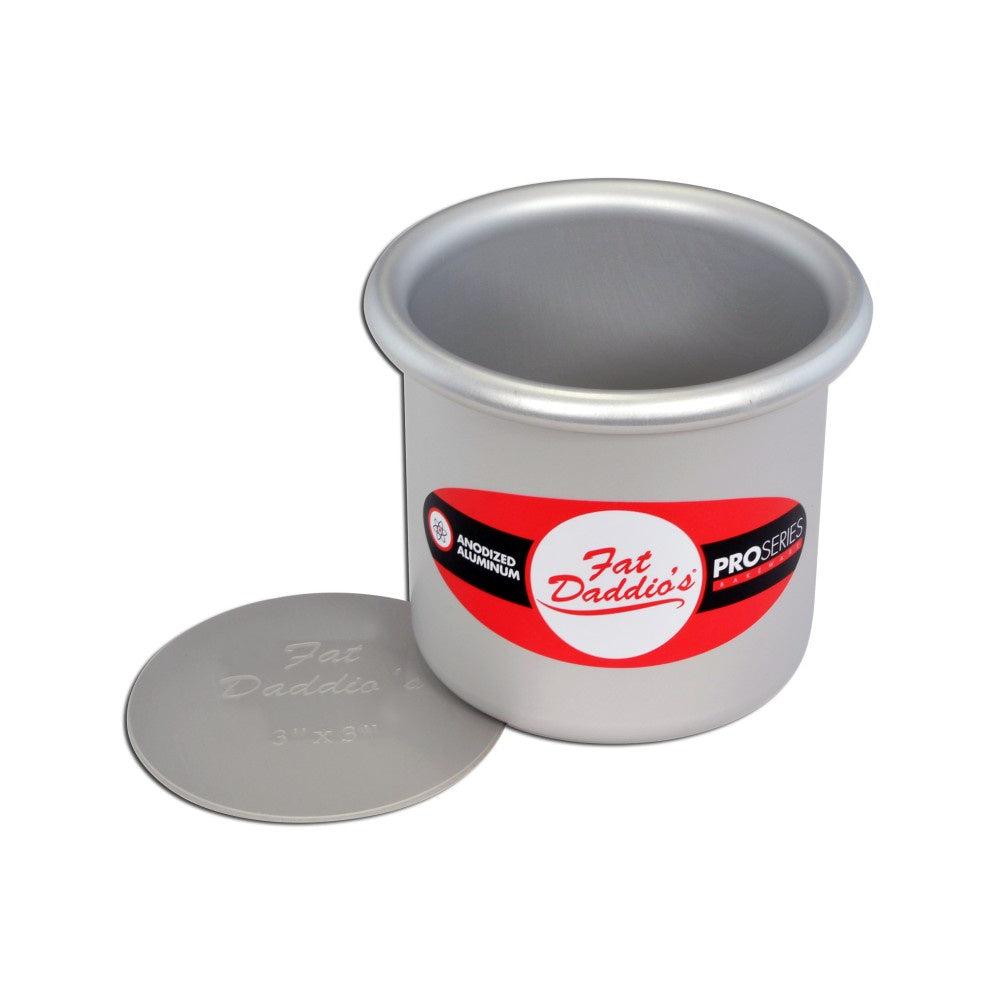 3x3 Inch, Fat Daddio's Round Removable Bottom Cheesecake Pan