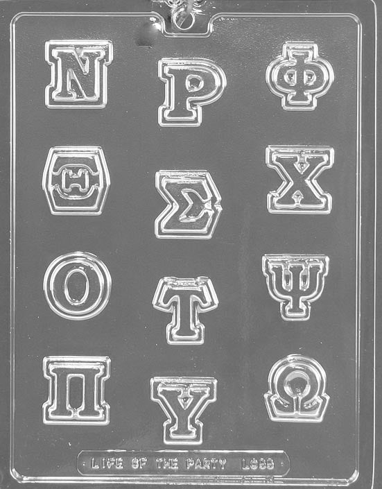 Greek Letters N to Omega Chocolate Mold
