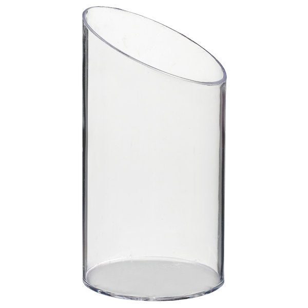 Disposable Truncated Clear Plastic Tube Cup - 10 Cups