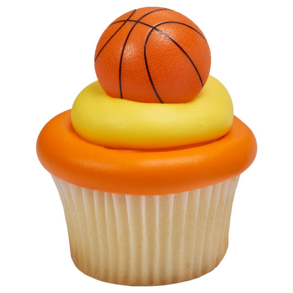 Basketball Cupcake Rings - 12 Cupcake Rings