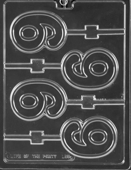 Number 9 Lollipop Chocolate Mold