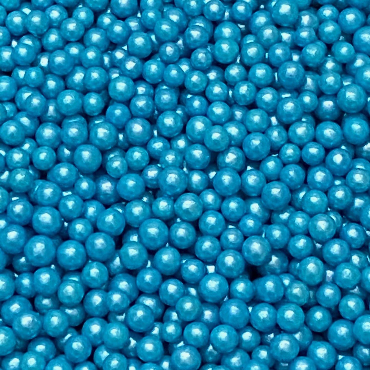 Blue Pearlized Sugar Pearls - 4MM