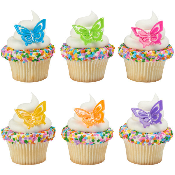 Butterfly Cupcake Rings - 12 Cupcake/Cake Rings
