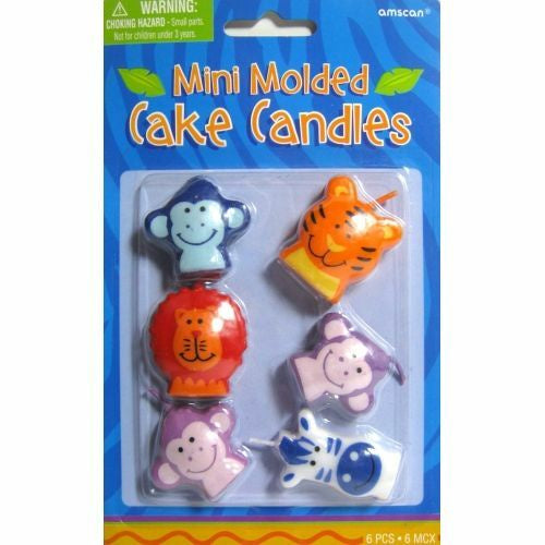 Jungle Animal Birthday Candle Set