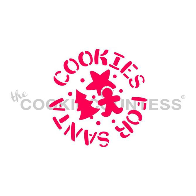 Cookies for Santa Round Stencil
