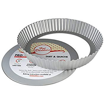 10x2 Inch, Fat Daddio's Round Fluted Tart Pan
