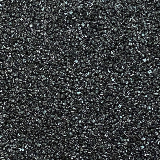 Metallic Pearl Sand Sugar Crystals - Charcoal / Silver