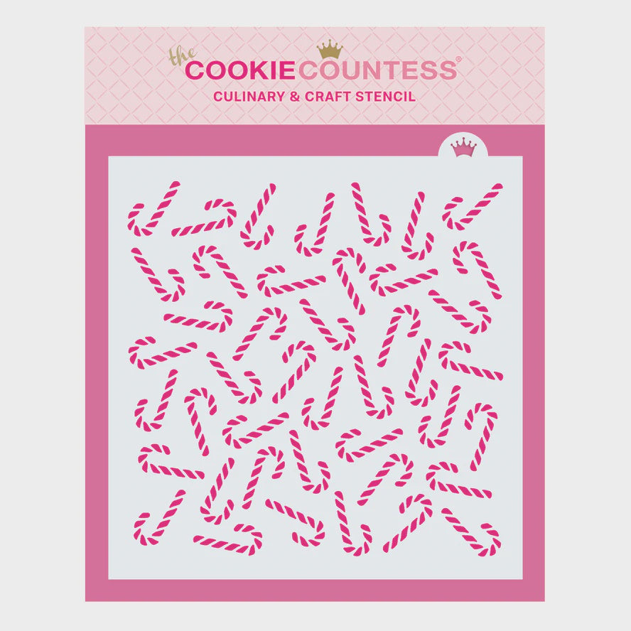 Candy Cane Pattern Stencil