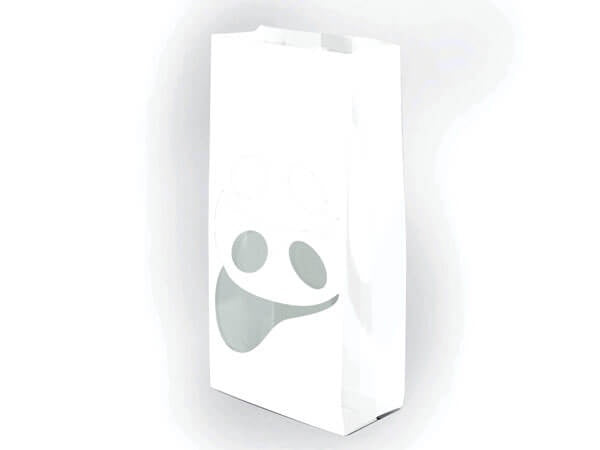 Ghost Halloween Cellophane Treat Bags - 4x2.5x9.5 | 10 Pack
