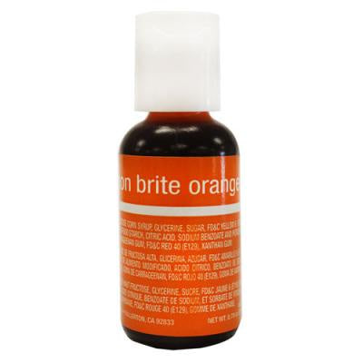 Neon Brite Orange, Chefmaster Liqua-Gel Food Color, .70oz