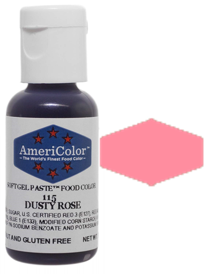 Dusty Rose, Americolor Soft Gel Paste Food Color, .75oz
