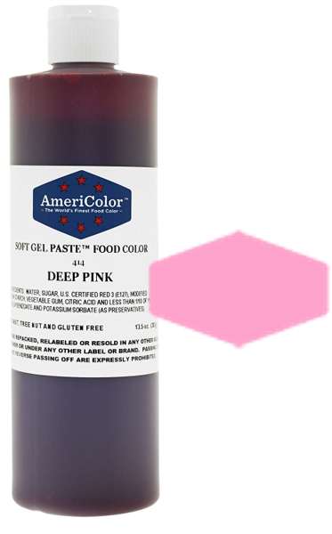 Deep Pink, Americolor Soft Gel Paste Food Color, 13.5oz