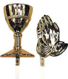 Chalice/Host & Praying Hands Pick