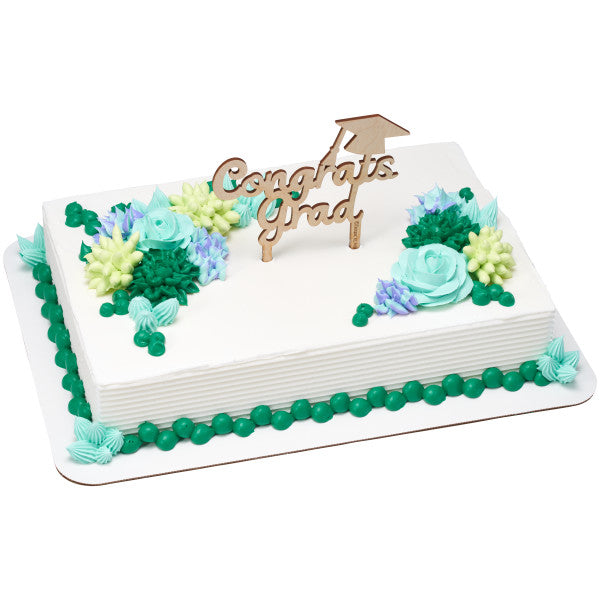 Wood-Based Congrats Grad Cake Topper