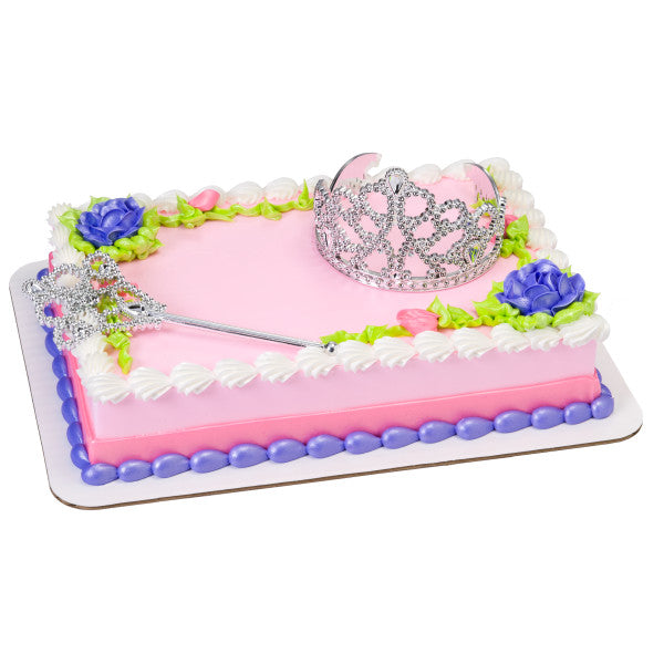 Crown and Scepter Cake Topper Set