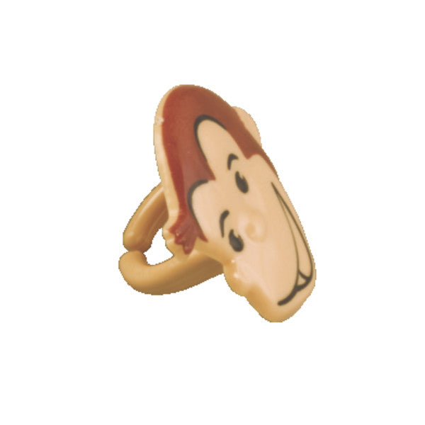 Curious George Cupcake Rings - 12 Cupcake Rings