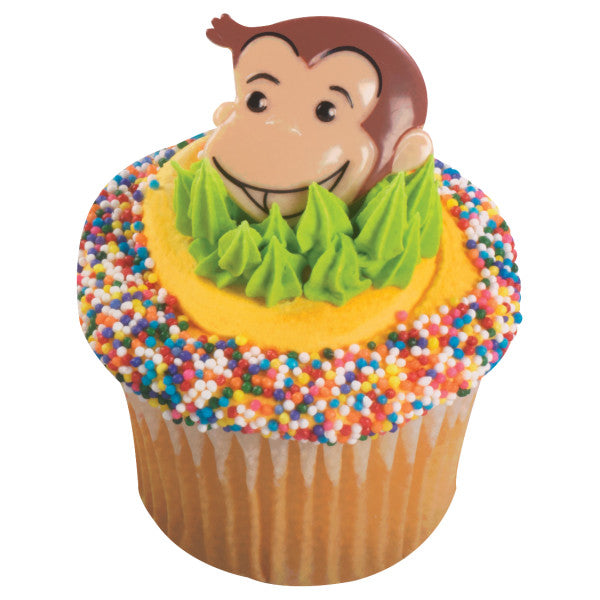 Curious George Cupcake Rings - 12 Cupcake Rings