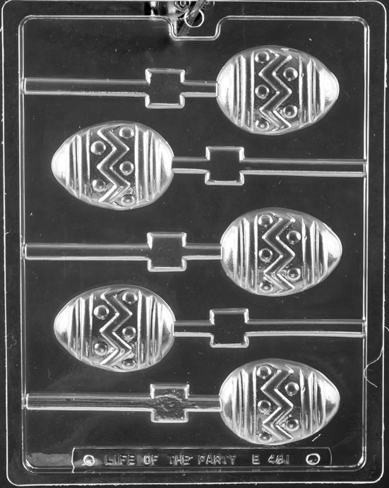 Zigzag Egg Lollipop Chocolate Mold