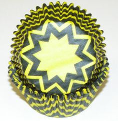 Cupcake Liners Yellow with Black Chevron - 50ish