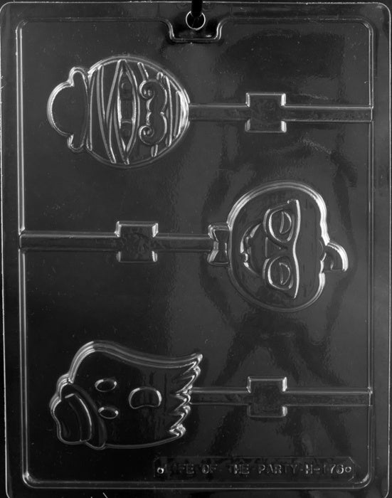Ghost, Mummy, Hipster Lollipop Chocolate Mold