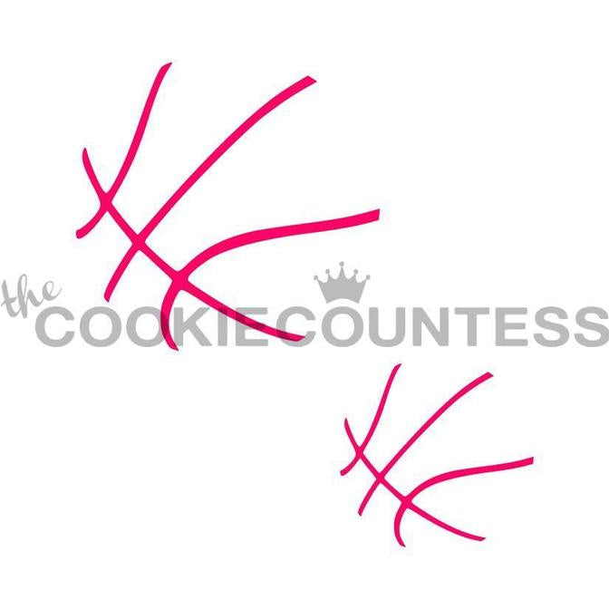 Basketball with 2 Sizes Stencil