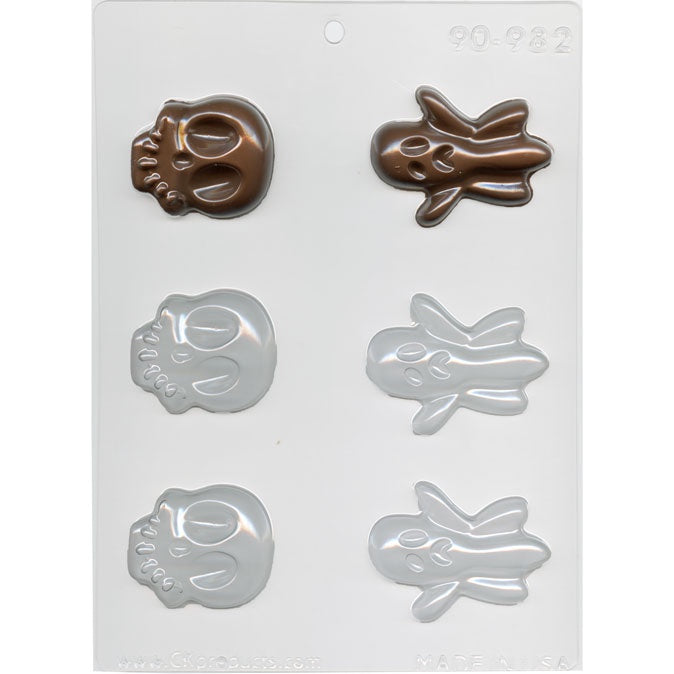 Skulls And Ghosts Chocolate Mold